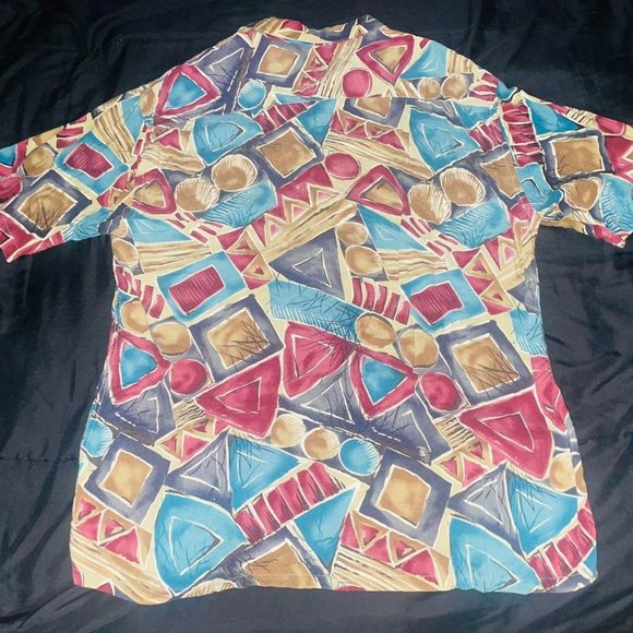 Vintage London Derry AOP Button T-shirt Large - Picture 4 of 4